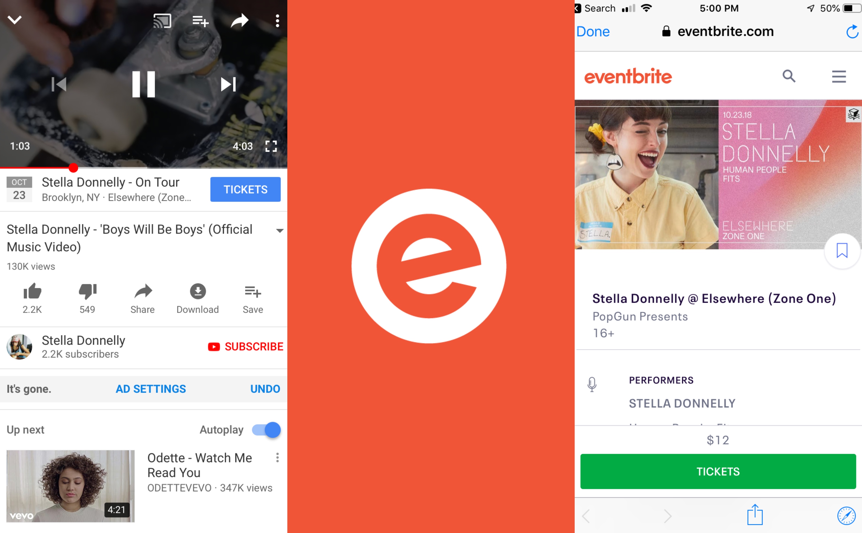 Eventbrite partners with YouTube to make it easier for fans to buy tickets