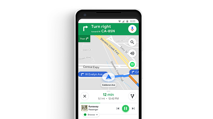 Google Maps integrates streaming services