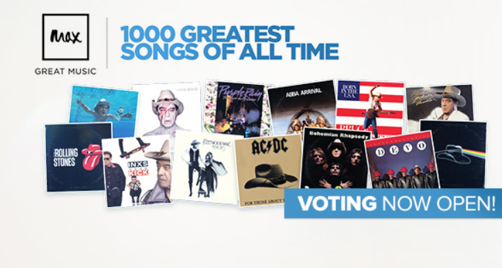 MAX channel gets set for 1000 Greatest Songs of All Time countdown