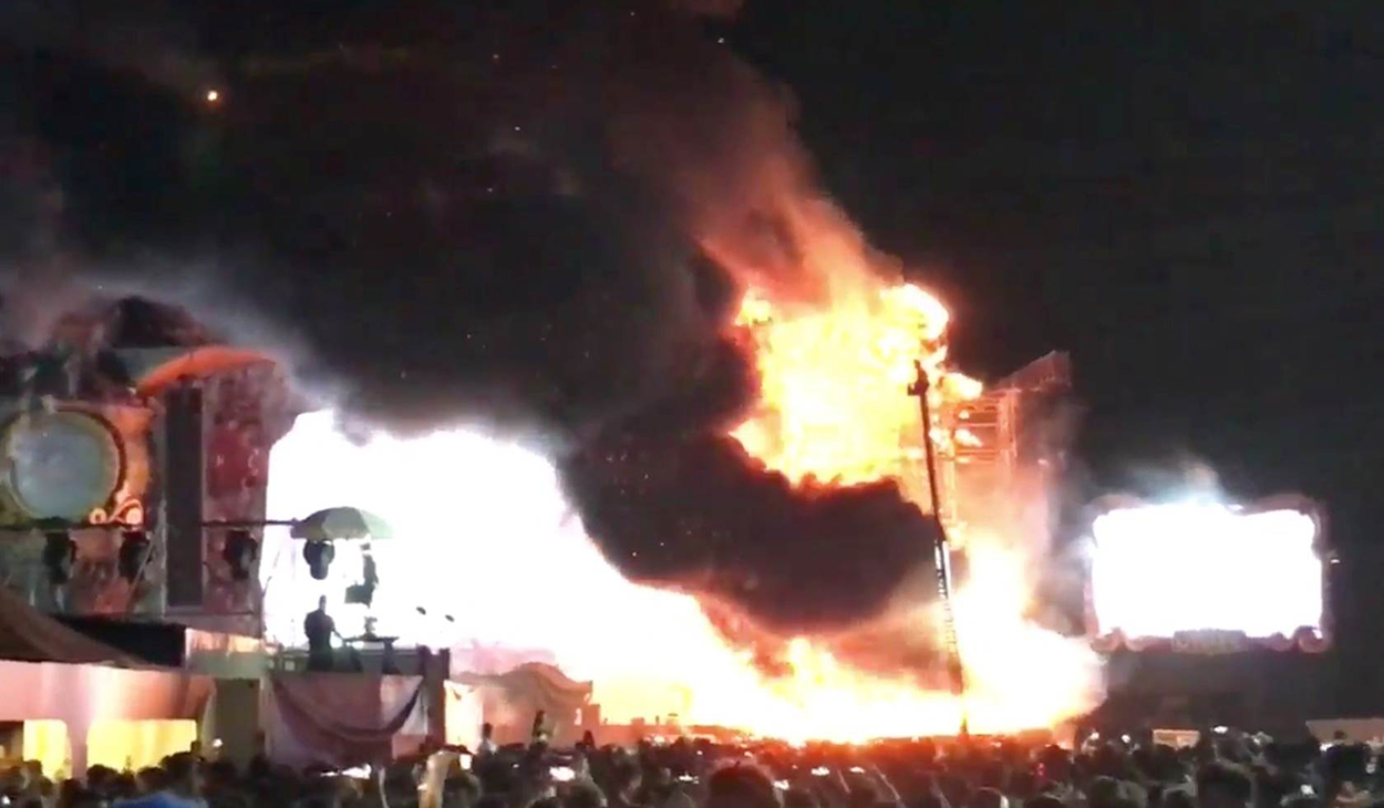 Tomorrowland festival evacuated after massive fire