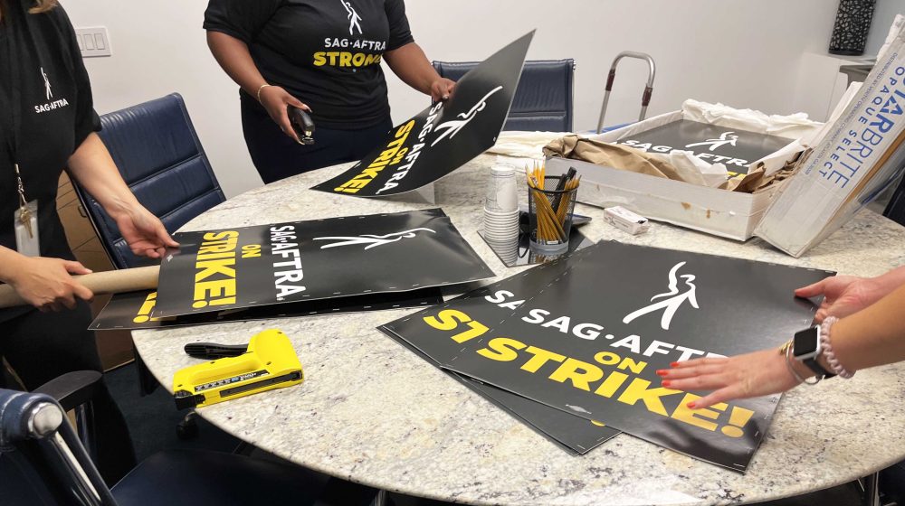 SAG-AFTRA Strike signs
