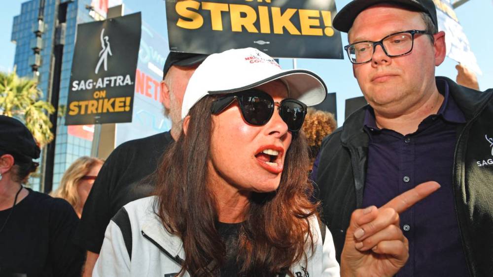 Fran Drescher at Hollywood strike