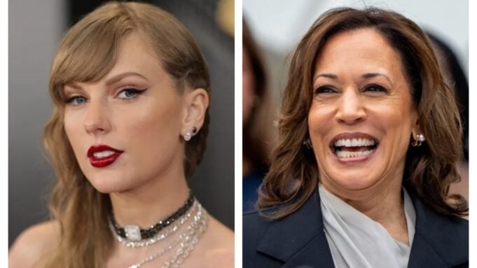 Taylor Swift and Kamala Harris